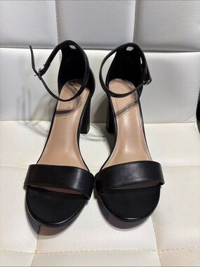 Black Ankle-Strap Block Heel Sandals - Elegant Women’s Dress Shoes